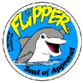 "Flipper Seal of Approval" dolphin safe label.