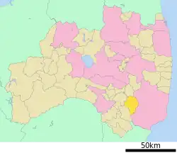 Location of Furudono in Fukushima Prefecture