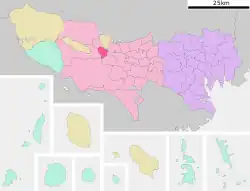 Location of Fussa in Tokyo Prefecture