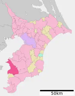 Location of Futtsu in Chiba Prefecture