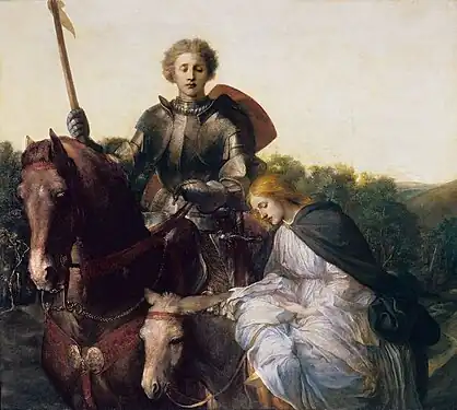 Una and the Red Cross Knight by George Frederic Watts, c. 1860.