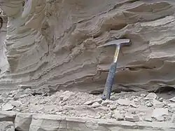 Laminated claystone from Glacial Lake Missoula, Montana, United States