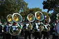 Sousaphones marching in the 2008 Homecoming Parade