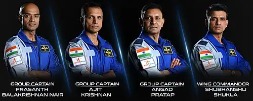 Indian Astronauts Corps (2019 Batch)(L-R) Nair, Krishnan, Pratap and Shukla