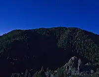 Moonlit view of Gallinas Canyon in the Black Range