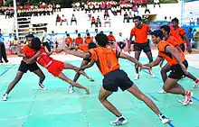 Kabaddi, is a contact sport that originated in ancient India. It is one of the most popular sports in India.