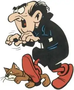 Gargamel and his cat Azrael.