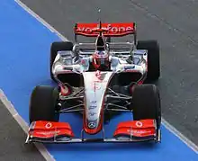 Gary Paffett testing a modified MP4-23K at the Autódromo Internacional do Algarve in preparation for the revised aerodynamic rules of 2009.