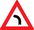 2b: Dangerous curve to left