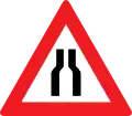 8a: Road narrows on both sides