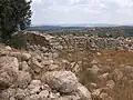 General view of remaining walls at Khirbat Umm Burj