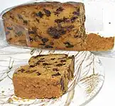 Genoa cake with sultana raisins