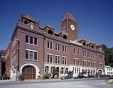 View of Car Barn from the southwest between 1980 and 2006