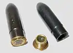 7.62 mm Gerasimenko internal propellant caseless ammunition for the VAG-73 [ru] machine pistol