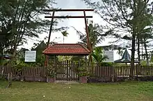 Japanese cemetery with a Torii in Balikpapan.