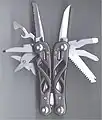 A Gerber Suspension pocket tool, blades open