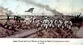 The Germans to the front - depicting German troops advancing during Boxer Rebellion near Tientsin, China, 1900