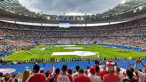 Interior View of the Stade de France at an earlier Euro 2016 match