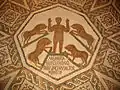 A Roman Christian mosaic called "Daniel among the Lions". CE 4th century