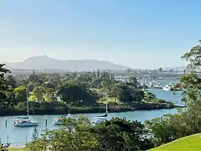 Gladstone Marina with Mt Larcom in background