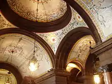 Mosaic ceiling of the ground floor Loggia