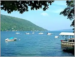 Skaneateles Lake marina, hamlet of Fair Haven