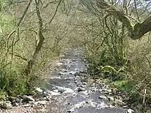 A view of the Glen Water at Law Bridge in Darvel.