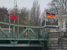 Glienicke Bridge in Potsdam/Berlin during filming