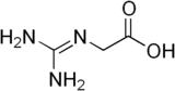 Skeletal formula of a glycocyamine minor tautomer