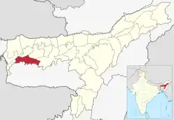 Location in Assam