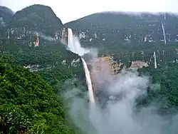 Gocta Falls in the Amazon rainforest