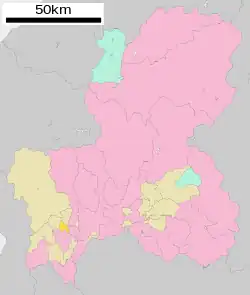 Location of Gōdo in Gifu Prefecture