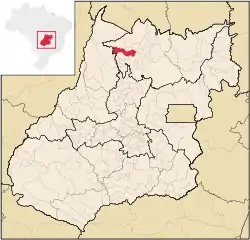 Location in Goiás  state