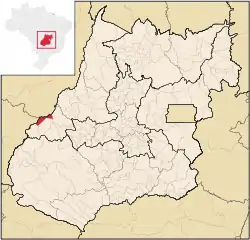 Location in Goiás  state