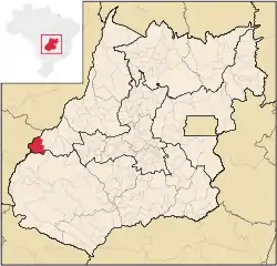 Location in Goiás  state