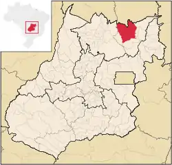 Location in Goiás  state