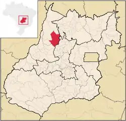 Location in Goiás  state