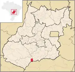 Location in Goiás  state