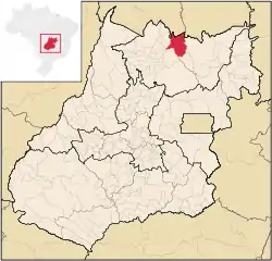 Location in Goiás  state