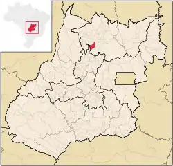 Location in Goiás  state