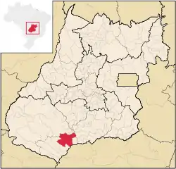 Location in Goiás  state