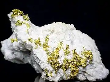 Gold specimen from the old Chamoursira-Fénillaz Mine.