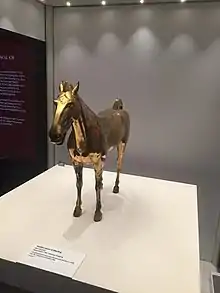 The golden horse of Maoling, exhibited in Liverpool.