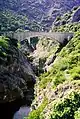 Pont du canal « de Gignac » (env. 1890) et gorges de l'Hérault.