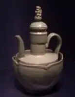 Goryeo celadon ewer or tea pot inside a cup