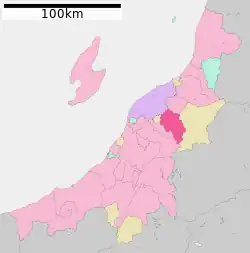 Location of Gosen in Niigata