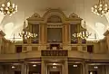 The organ with the original façade