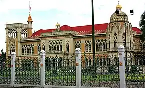 The front of Government House of Thailand