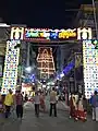 Govindaraja temple in lights during brahmotsavams