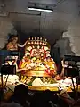 Govindaraja processional deity along with Sridevi and Bhudevi on Pedda sesha vahanam during brahmotsavams